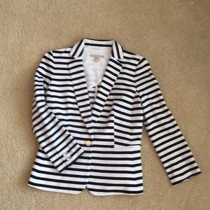 Black and White striped blazer